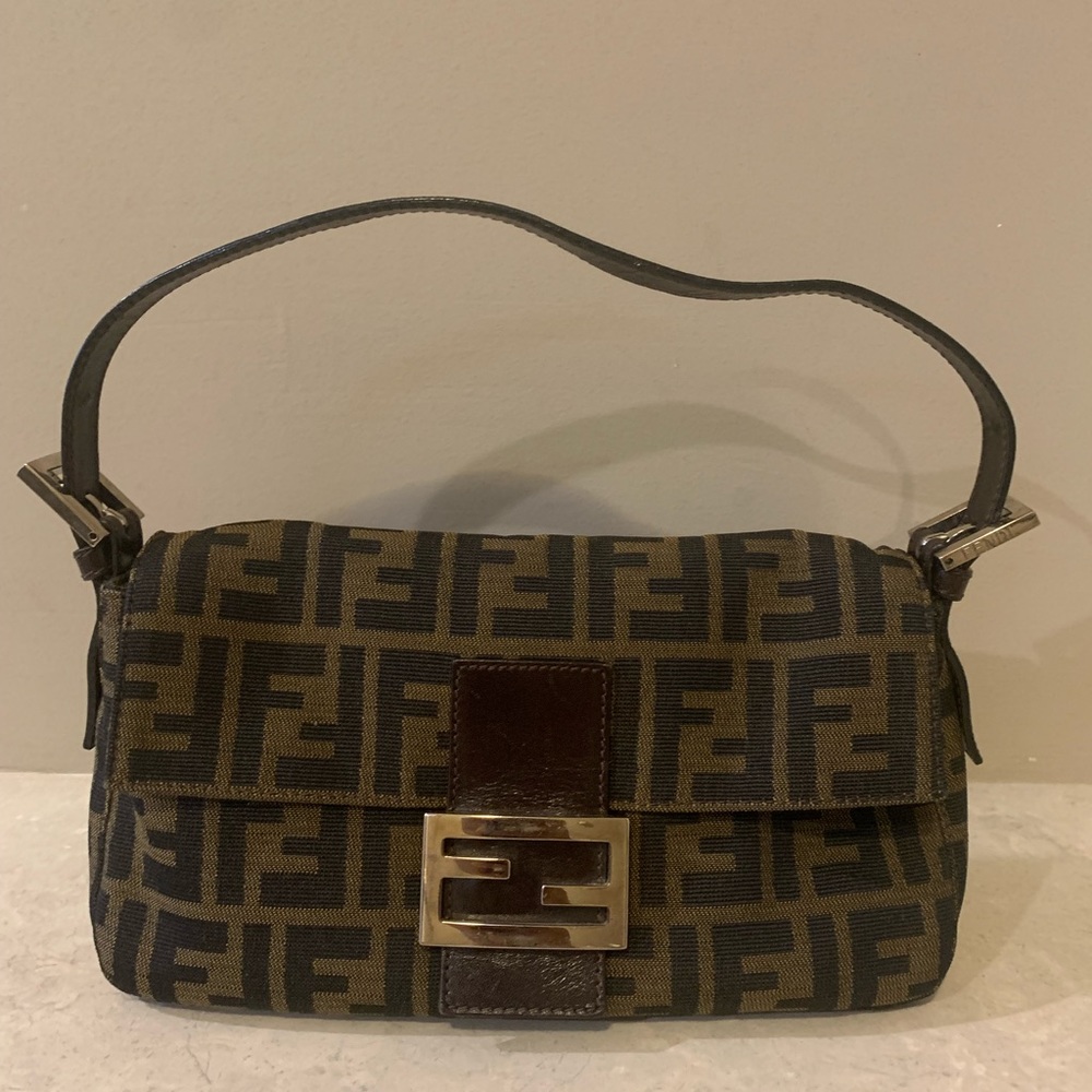 Fendi Zucca Baguette Brown